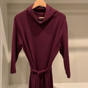Talbots Deep Burgundy Long Sleeve Dress